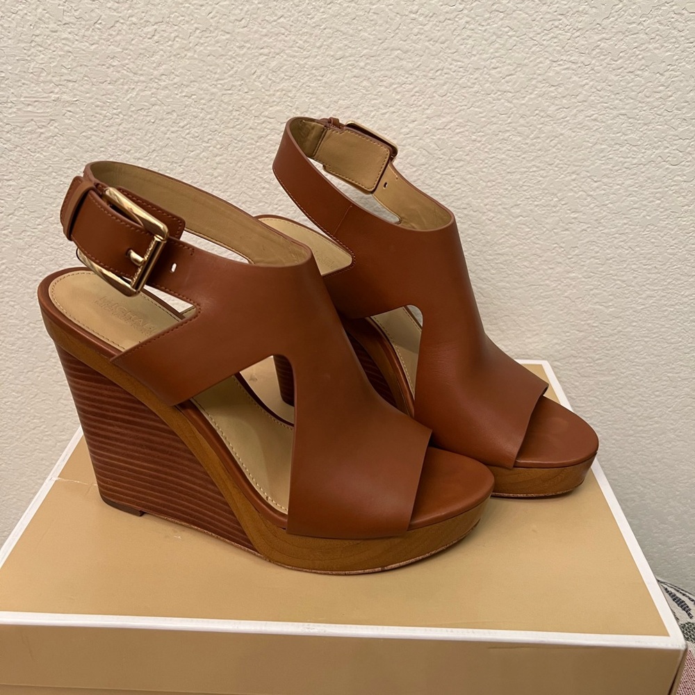 Michael Kors Brown Josephine Wedges